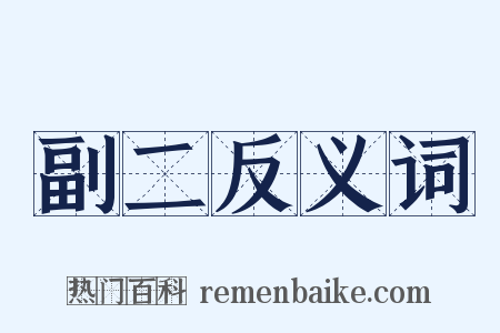 副二反义词是什么意思的图片